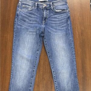 Flying Monkey Jeans Womens 27 Mid Rise Skinny Distressed Medium Wash Blue Denim